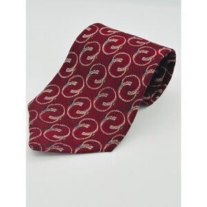 Countess Mara Silk Necktie Maroon Circle Pattern USA Made Mens Tie